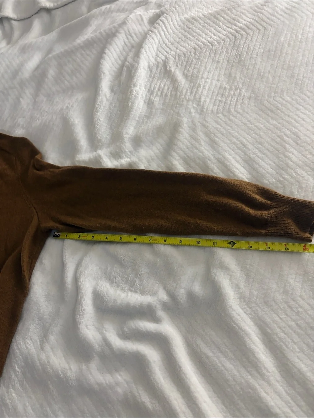 Zara Tan Brown V-Neck Argyle Polo Sweater with Gray Collar